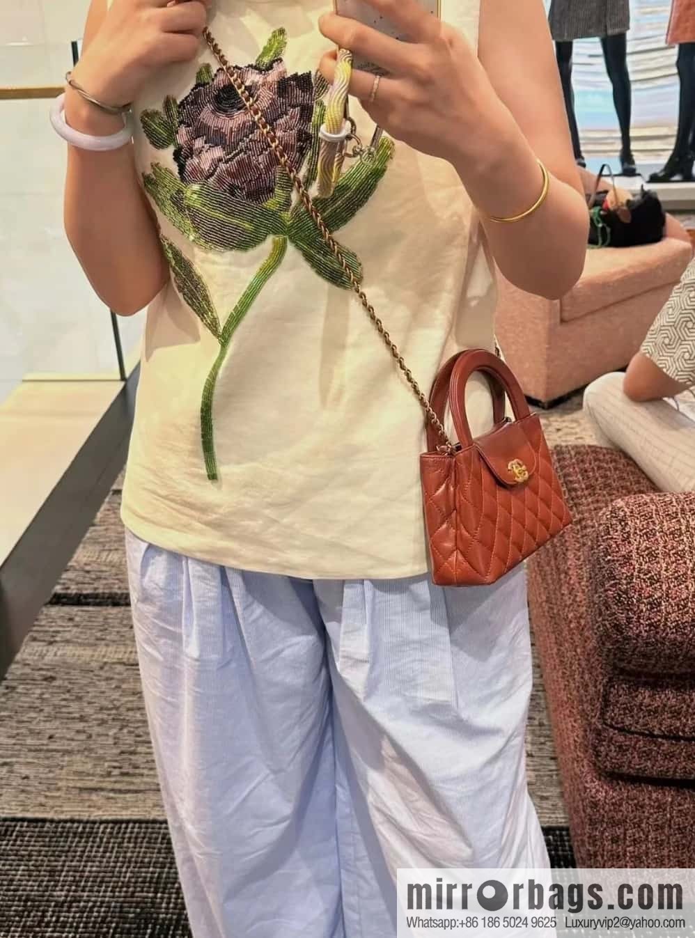 CHANEL 24S New Color Kelly Handle Bag, Large, Caramel AS4416