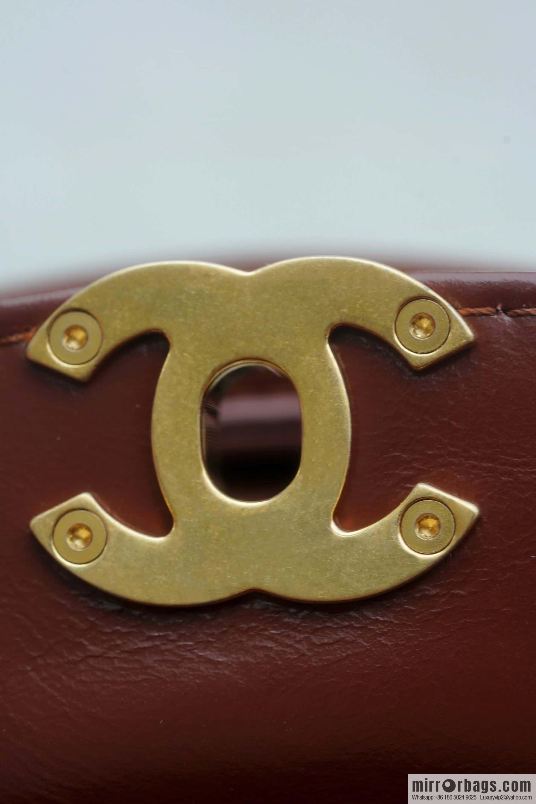 CHANEL 24S New Color Kelly Handle Bag, Large, Caramel AS4416