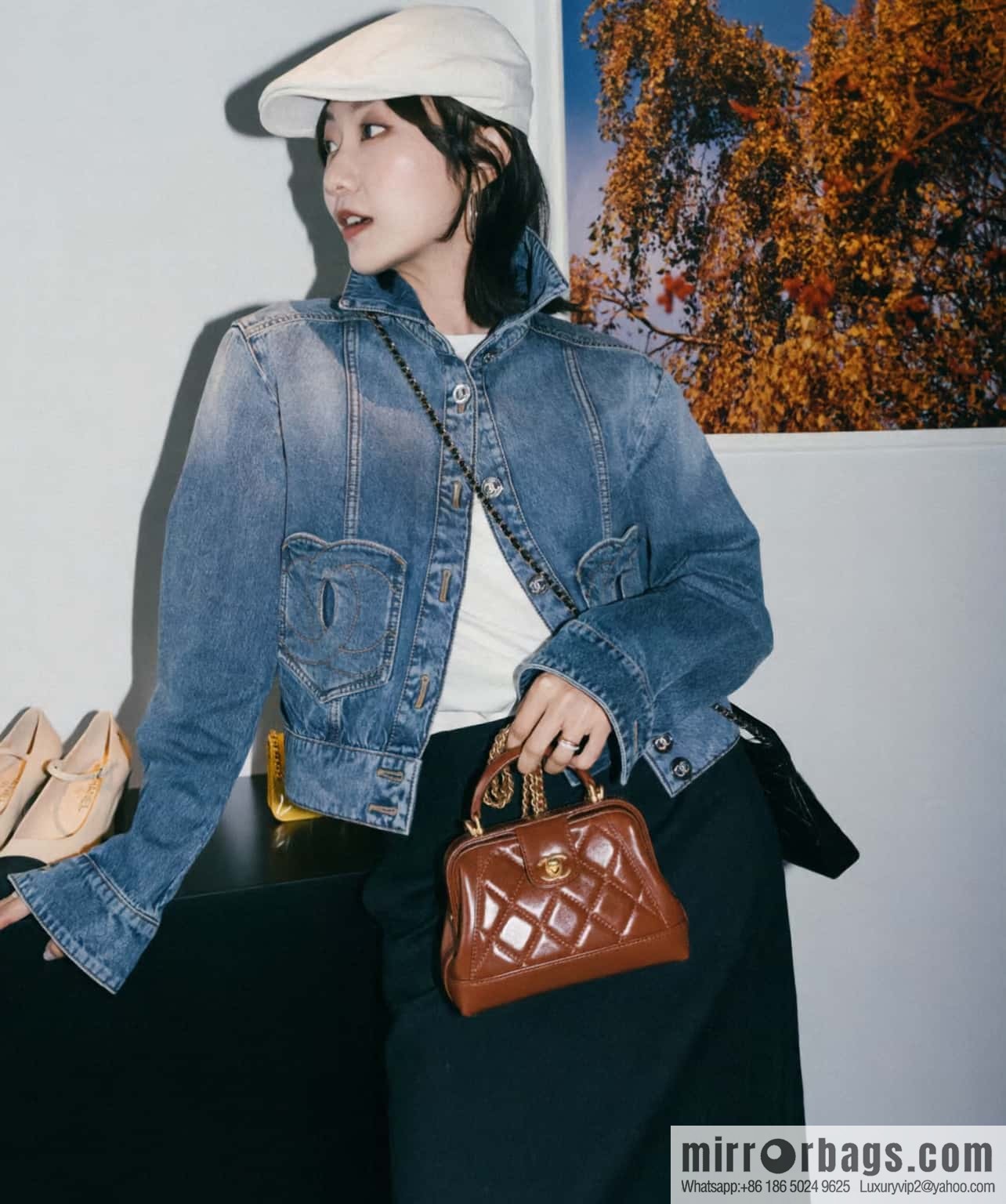 CHANEL 24A Superior Handicraft Doctor Doctor Bag, Small, Caramel AS4958