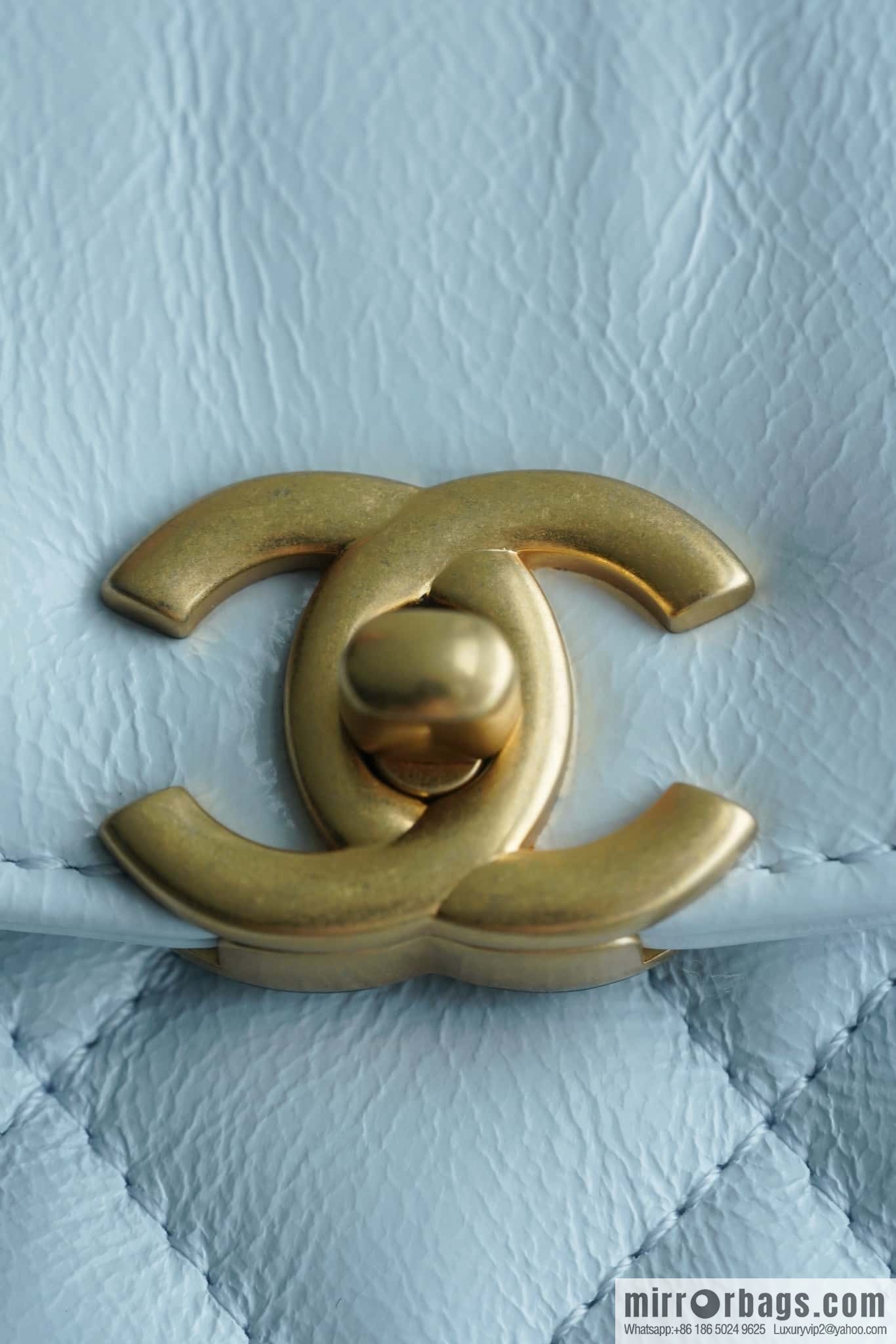 CHANEL 24S New Color Kelly Handle Bag, Large, Glacier Blue AS4416