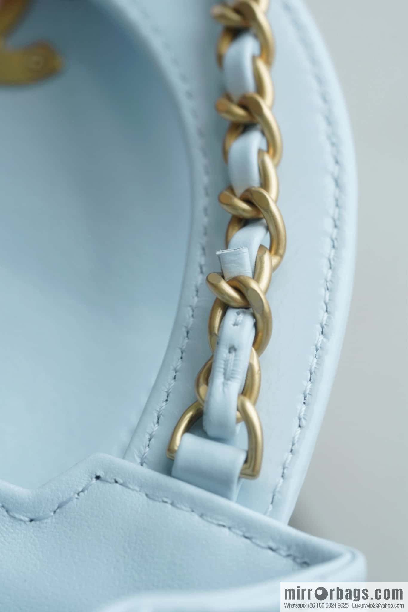 CHANEL 24S New Color Kelly Handle Bag, Large, Glacier Blue AS4416