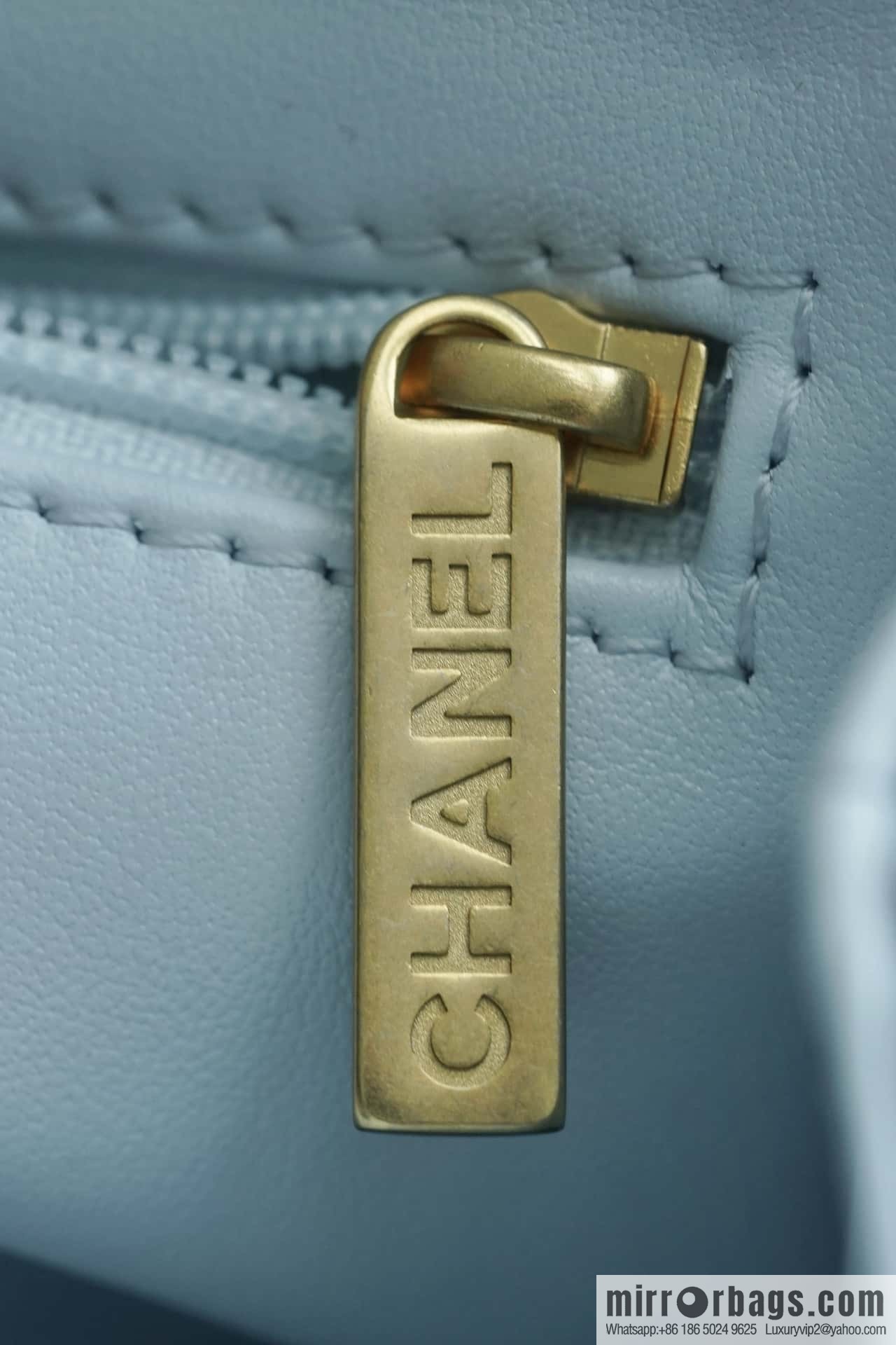 CHANEL 24S New Color Kelly Handle Bag, Large, Glacier Blue AS4416