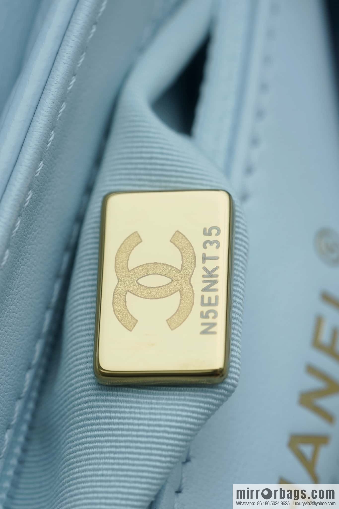 CHANEL 24S New Color Kelly Handle Bag, Large, Glacier Blue AS4416