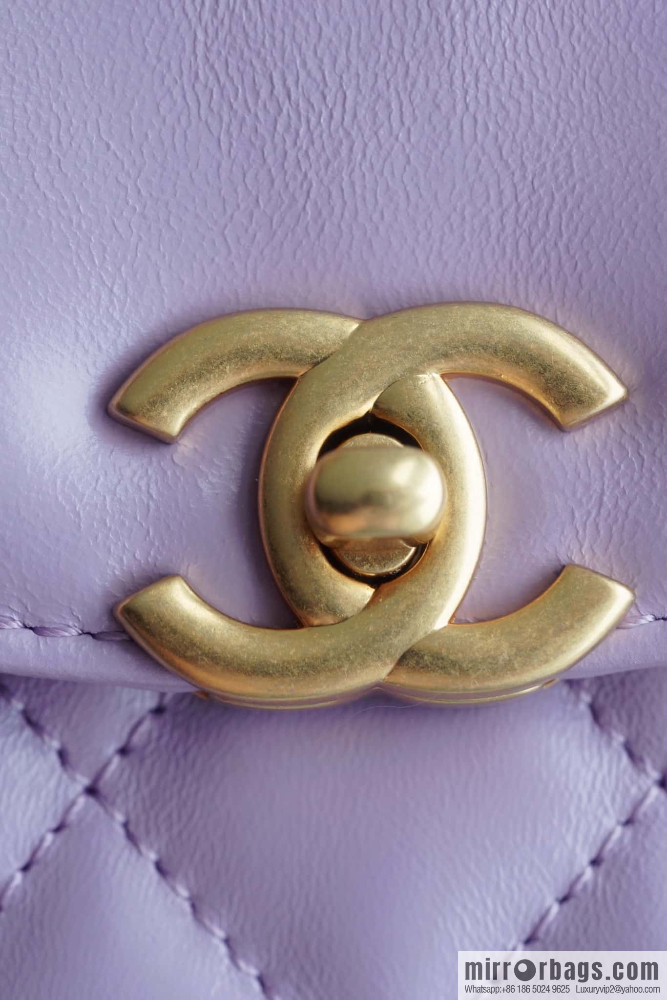 CHANEL 24S New Color Kelly Handle Bag, Large, Taro Purple AS4416