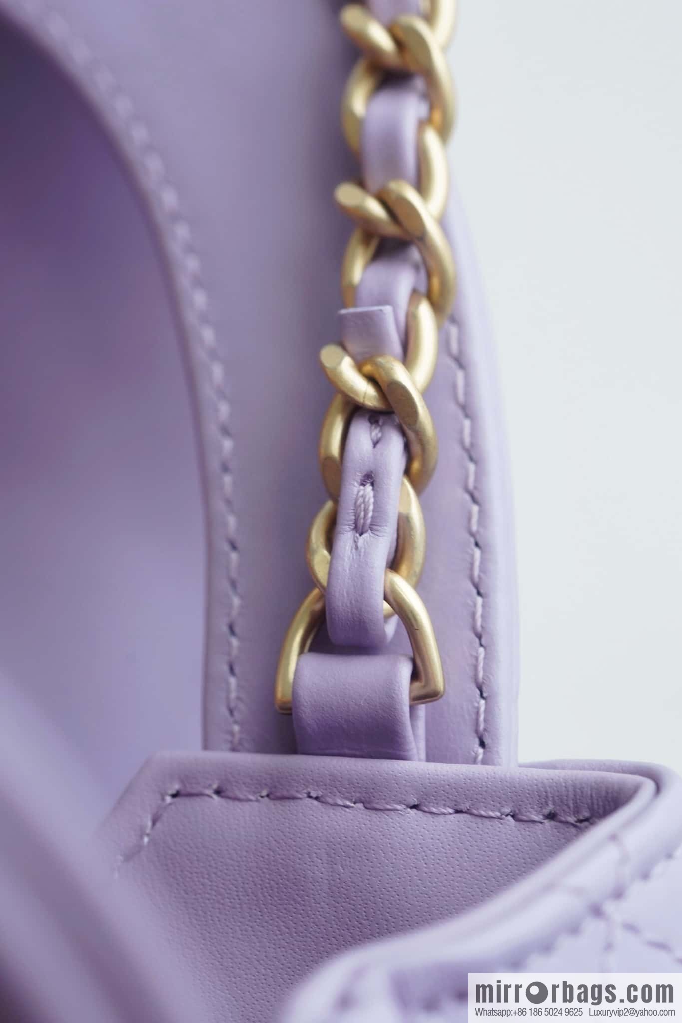 CHANEL 24S New Color Kelly Handle Bag, Large, Taro Purple AS4416