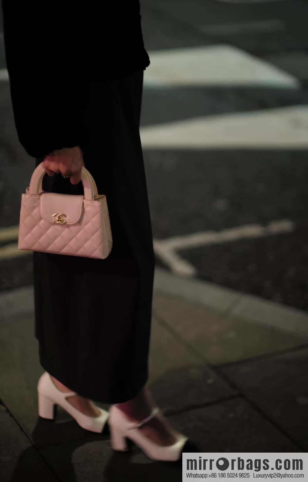 CHANEL 24S New Color Kelly Handle Bag, Large, Light Pink AS4416