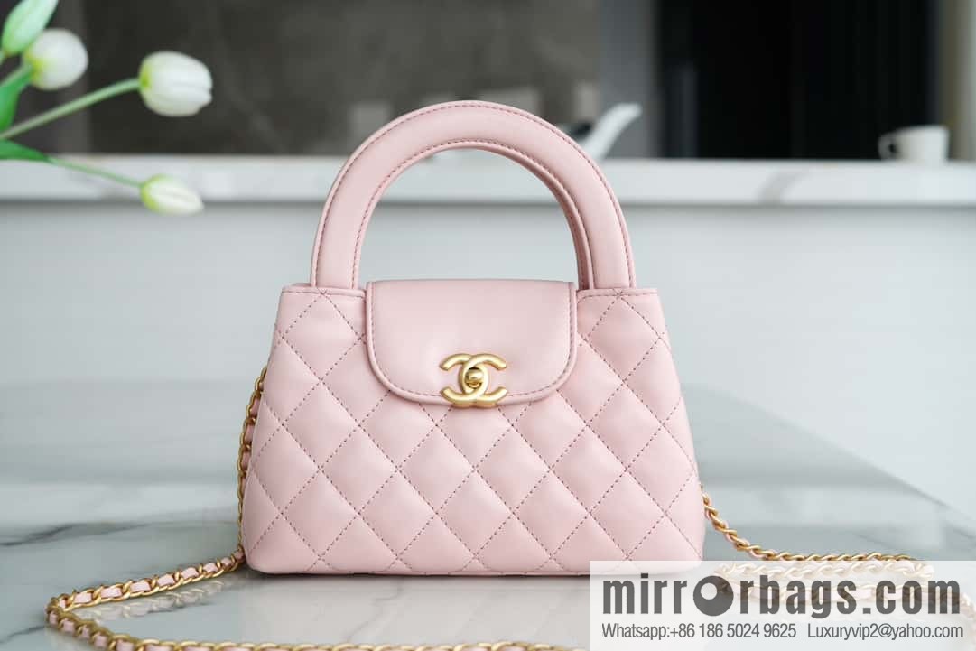CHANEL 24S New Color Kelly Handle Bag, Large, Light Pink AS4416