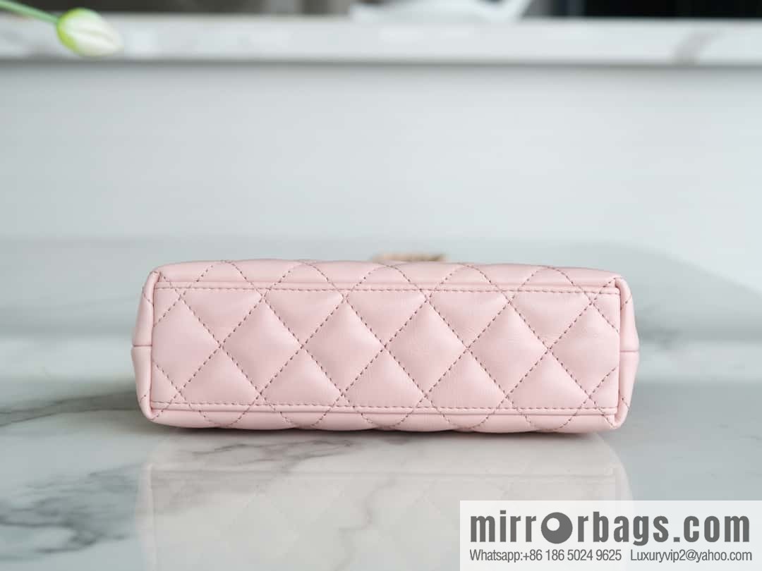 CHANEL 24S New Color Kelly Handle Bag, Large, Light Pink AS4416