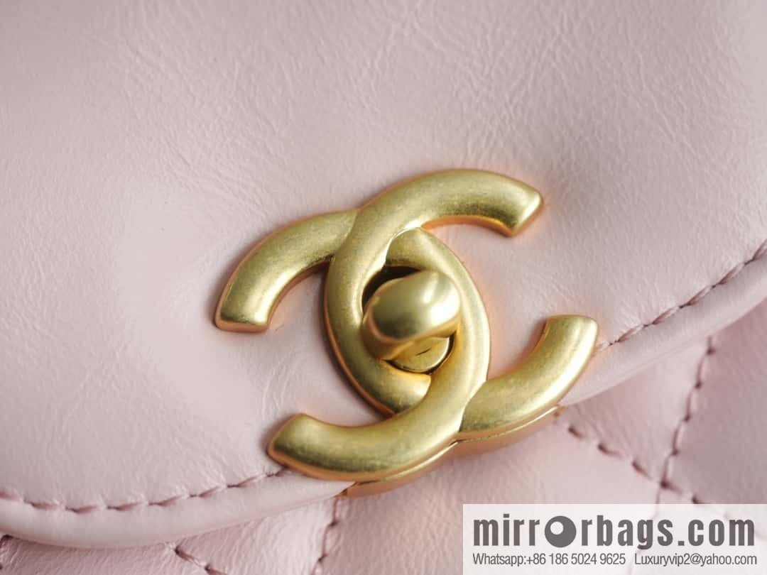 CHANEL 24S New Color Kelly Handle Bag, Large, Light Pink AS4416