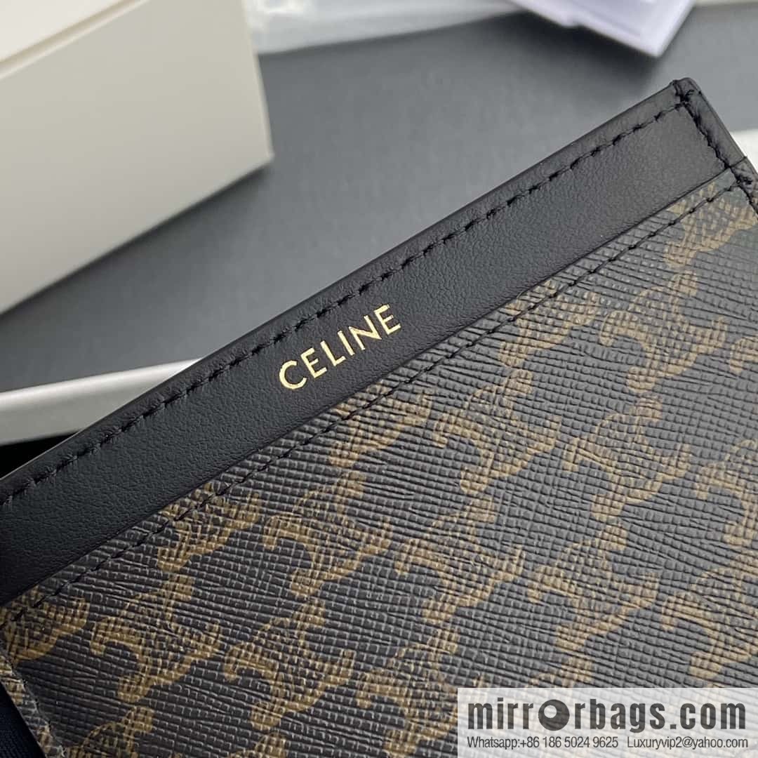 CELINE TRIOMPHE Logo Printed Card Pack 10B702BQ4 .38NO