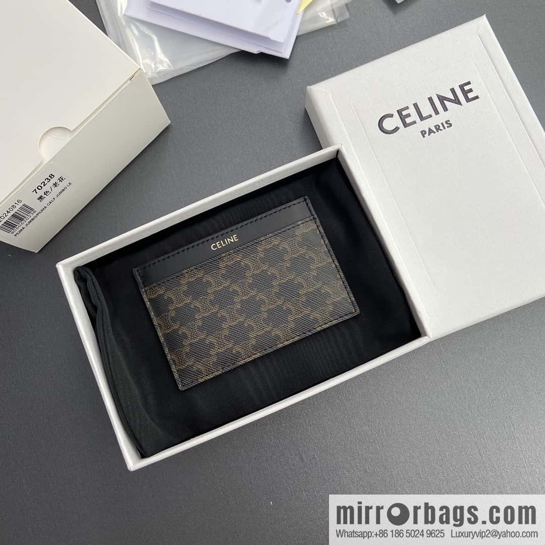CELINE TRIOMPHE Logo Printed Card Pack 10B702BQ4 .38NO