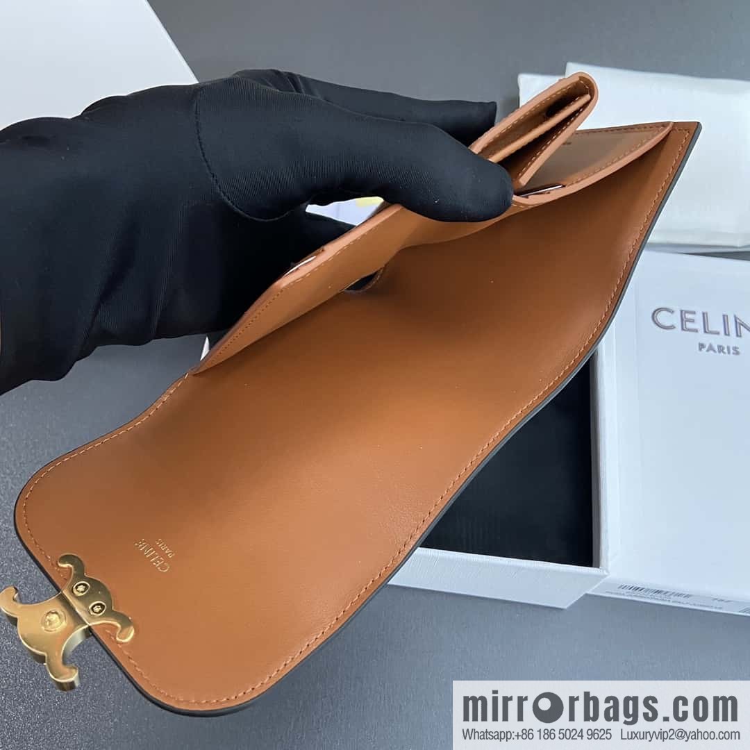 CELINE TRIOMPHE logo printed short wallet 10D782CQH.04LU783