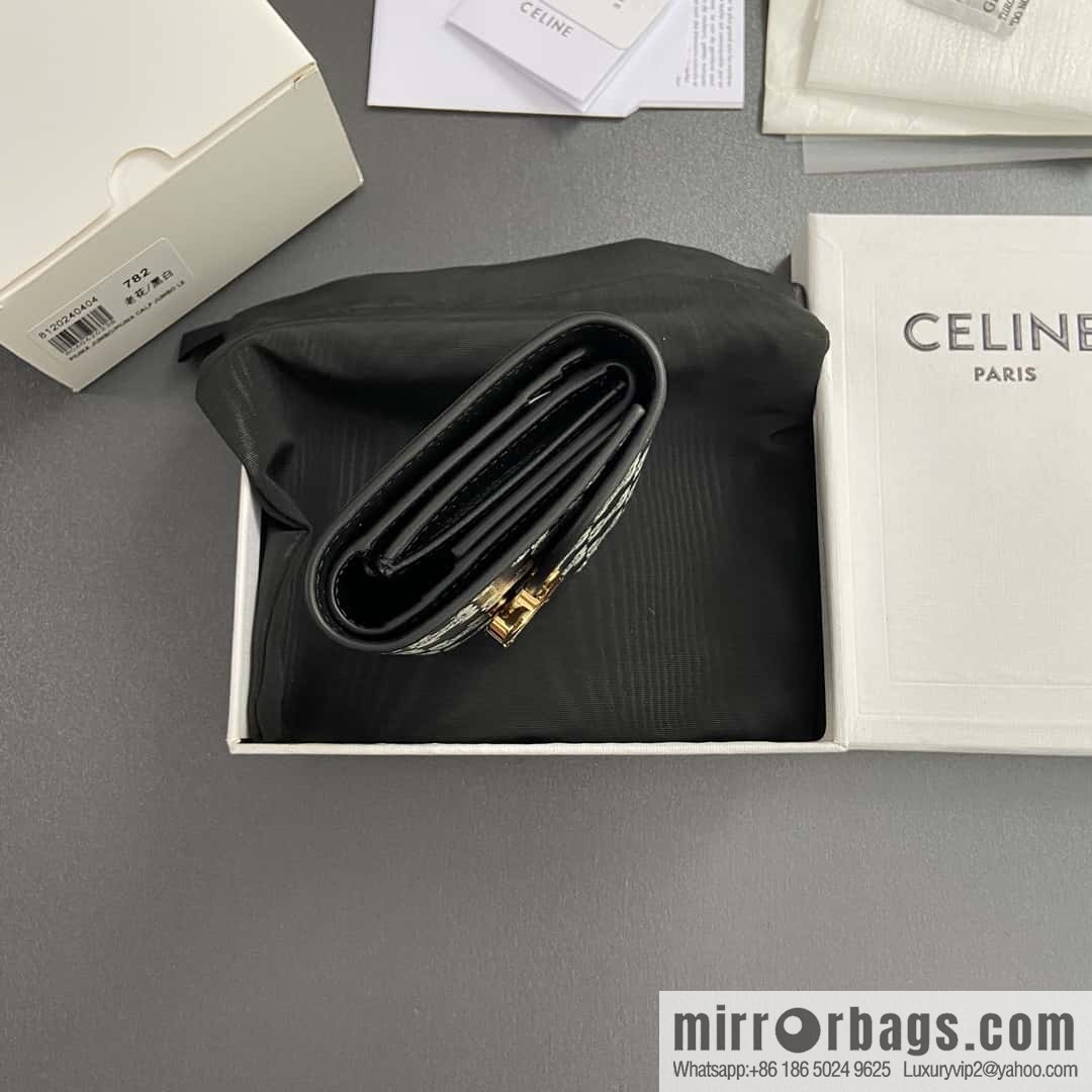 CELINE TRIOMPHE logo printed short wallet 10D782CQH.04LU783