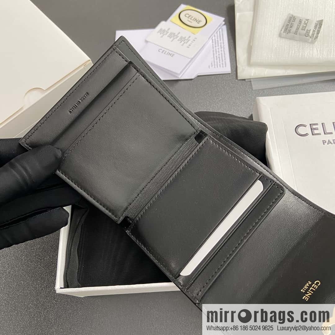 CELINE TRIOMPHE logo printed short wallet 10D782CQH.04LU783