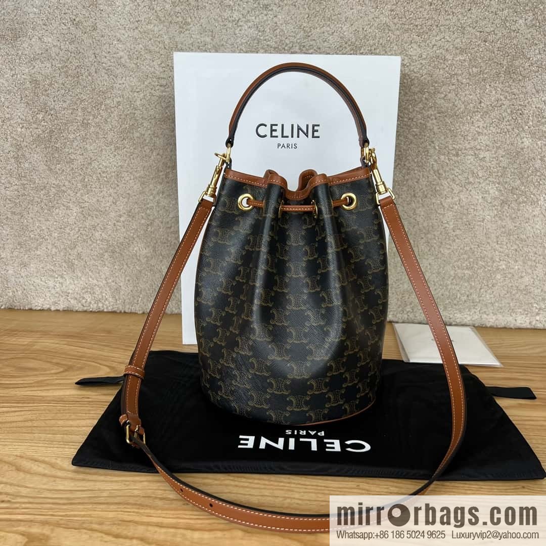 CELINE CLARA logo printed cow leather handbag 116882
