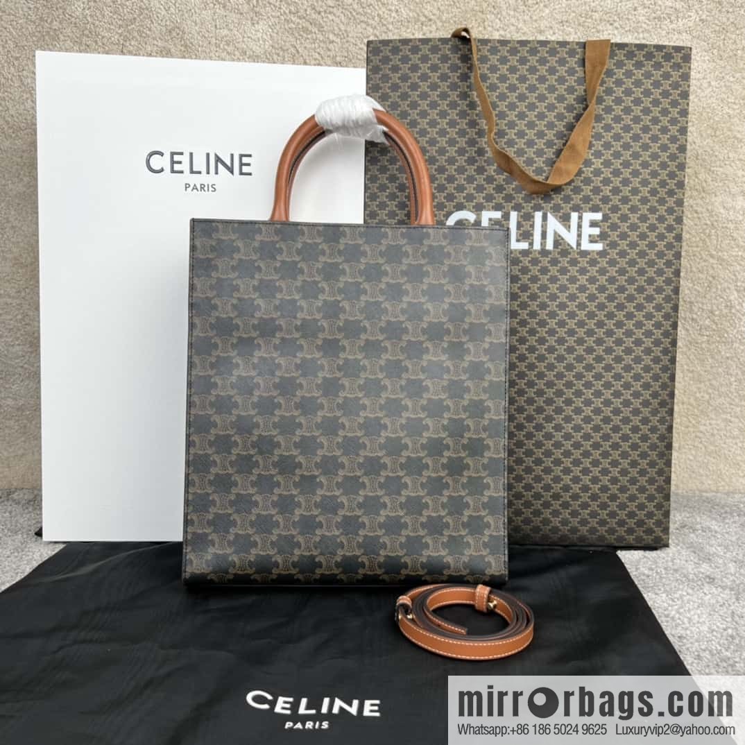 CELINE CABAS TRIOMPHE Canvas Small Vertical Handbag 191542