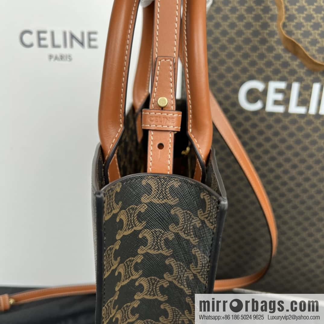 CELINE CABAS TRIOMPHE Canvas Small Vertical Handbag 191542