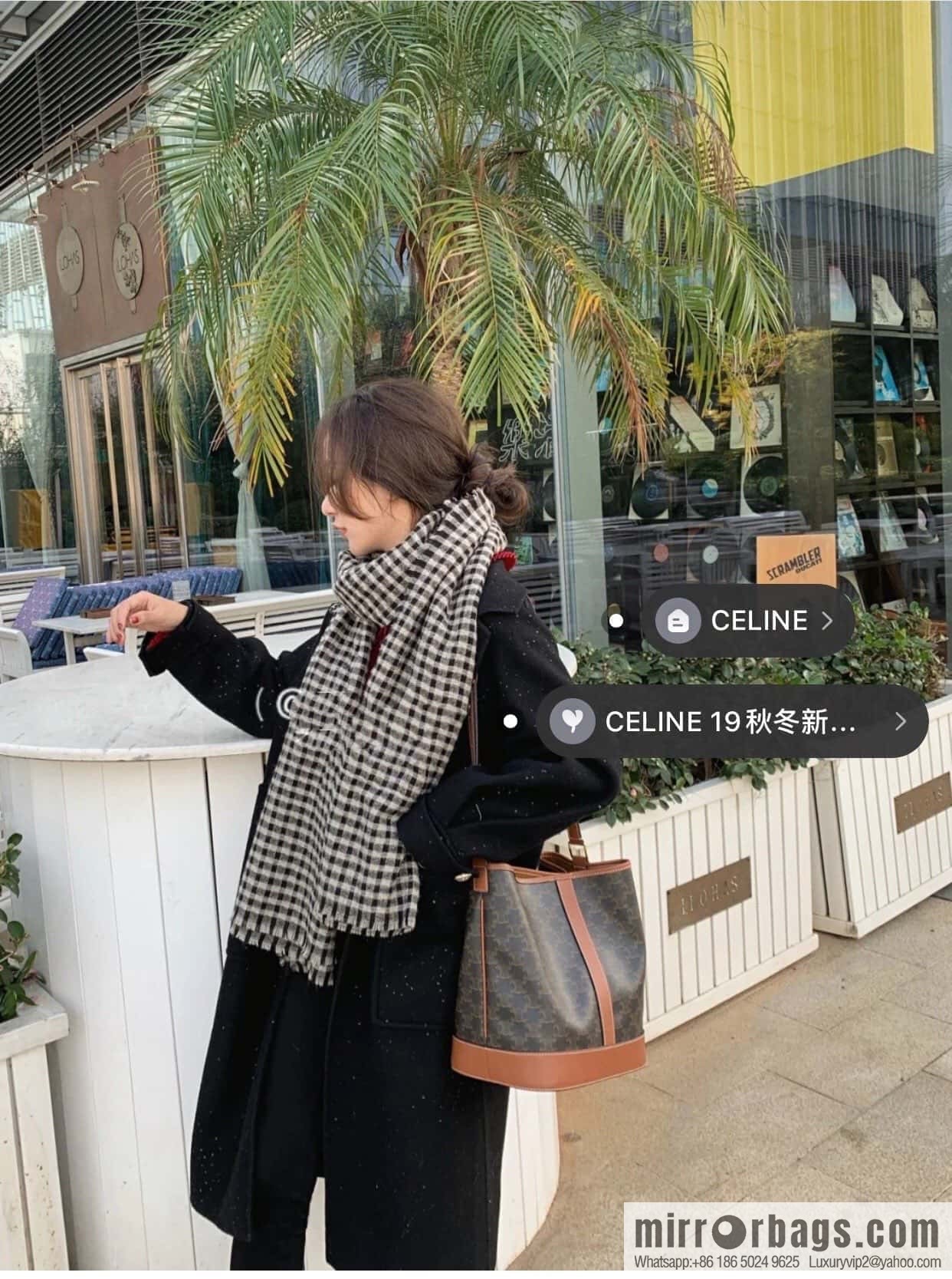 CELINE TRIOMPHE CANVAS Medium Barrel 191132