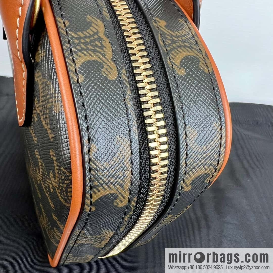 CELINE Mini Arc de Triomphe Logo Printed Bowling Bag 110462