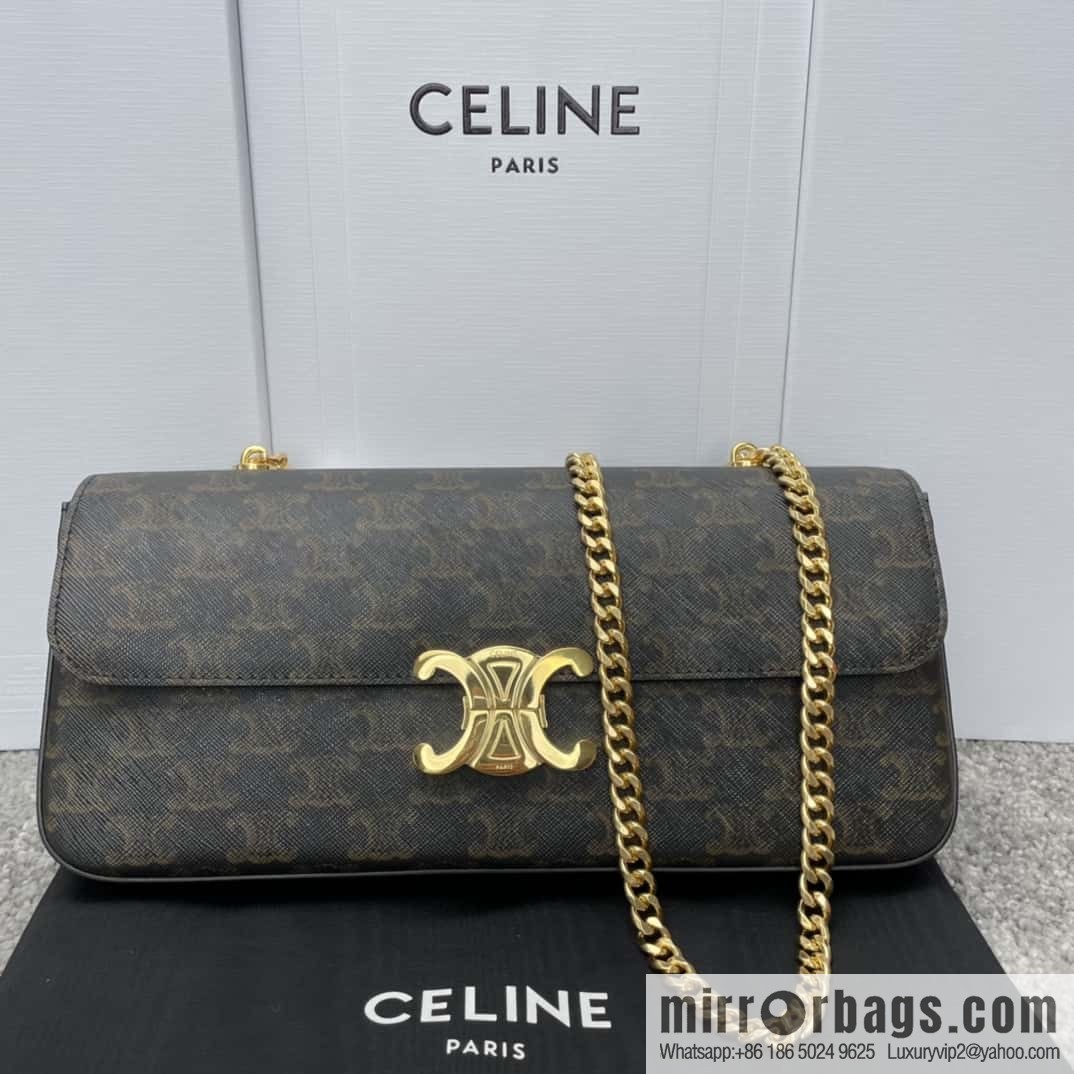 CELINE new TRIOMPHE logo printed chain bag 197412