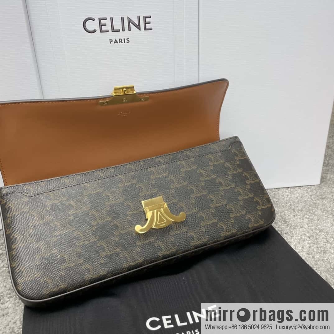CELINE new TRIOMPHE logo printed chain bag 197412