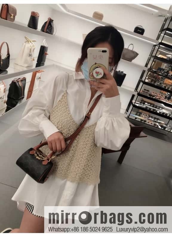 CELINE TRIOMPHE Faux Leather Mini Boston Bag 195112