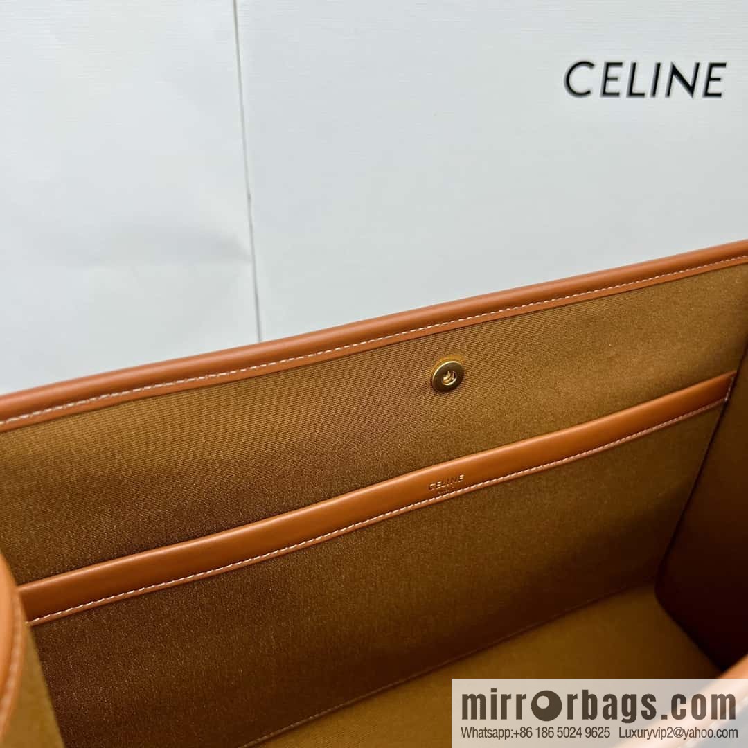 CELINE CABAS TRIOMPHE logo print and cow leather, horizontal mini handbag 199742