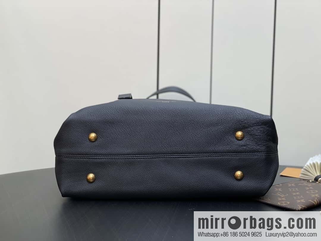 [Original order boutique] M25341 black, full leather shopping bag Low key cabas handbag 25342 M25343 2024 latest autumn and winter new models, Low Key Cabas medium handbag