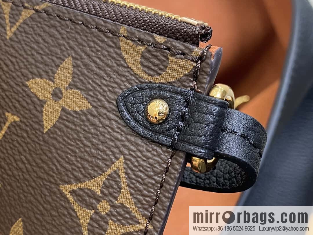 [Original order boutique] M25341 black, full leather shopping bag Low key cabas handbag 25342 M25343 2024 latest autumn and winter new models, Low Key Cabas medium handbag