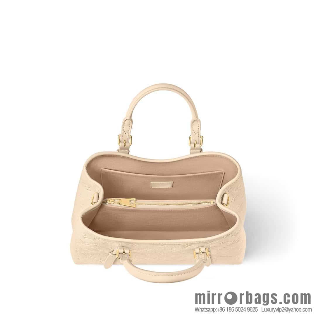[Original order boutique] M11463 meters white full leather tote bag series BABYLONE TOTE small handbag m11393 gray-brown m11394