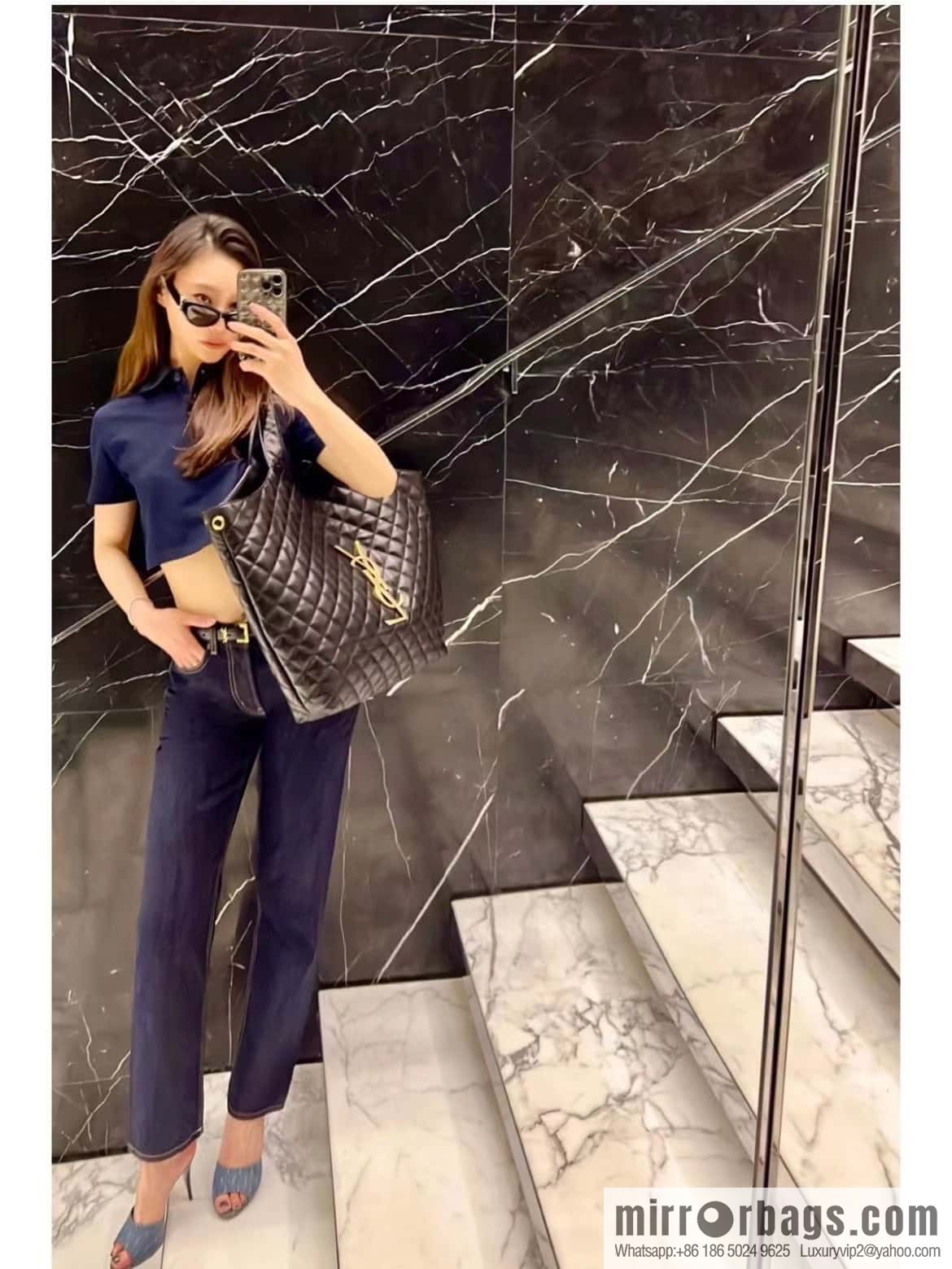 YSL 𝗜𝗖𝗔𝗥𝗘 𝟮𝟮 spring and summer new tote bag 698651