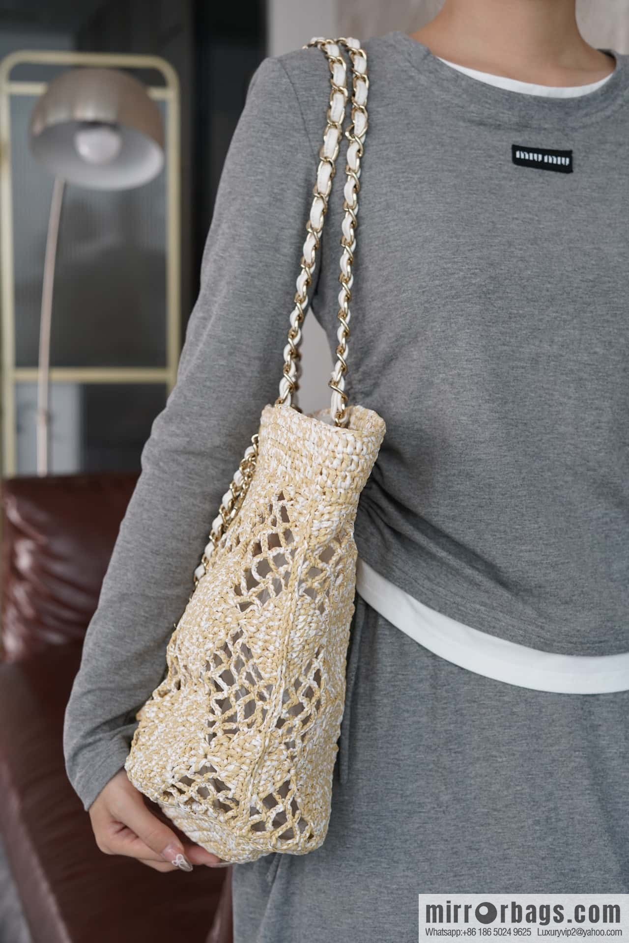 CHANEL CoCo Beach Straw Shopping Bag 🛍️ Large AS4576