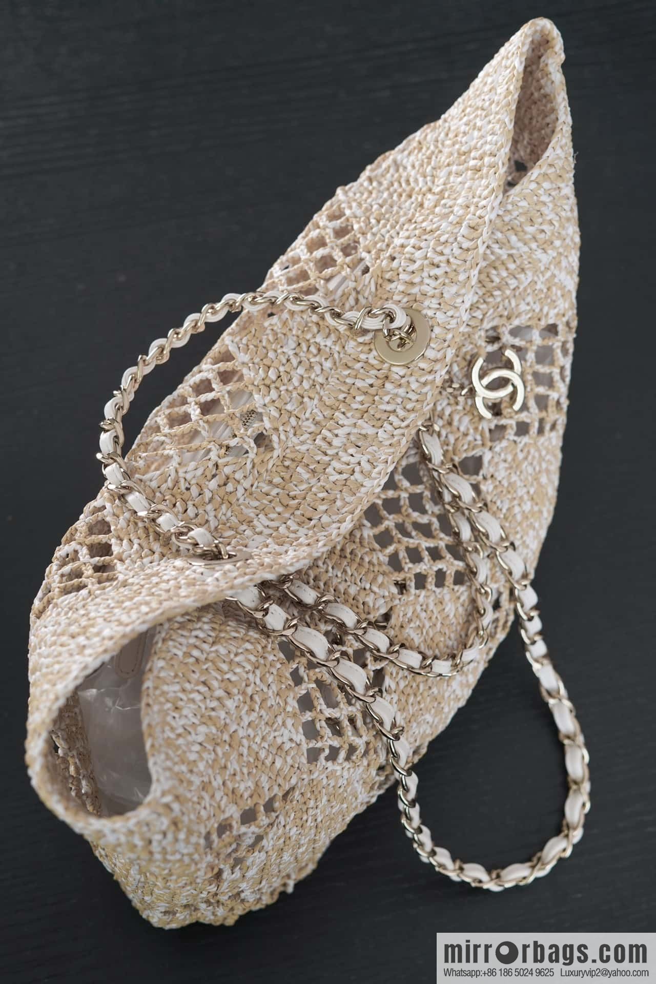 CHANEL CoCo Beach Straw Shopping Bag 🛍️ Large AS4576