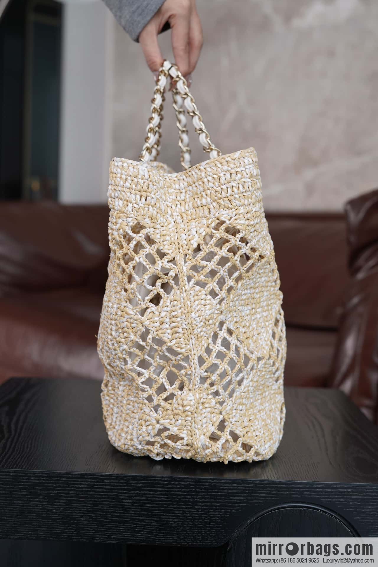 CHANEL CoCo Beach Straw Shopping Bag 🛍️ Large AS4576