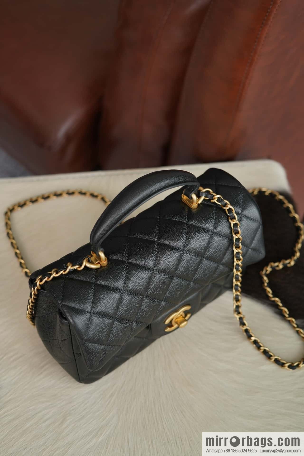 CHANEL 21S Handle CF Mini Black Gold 🖤 AS2431