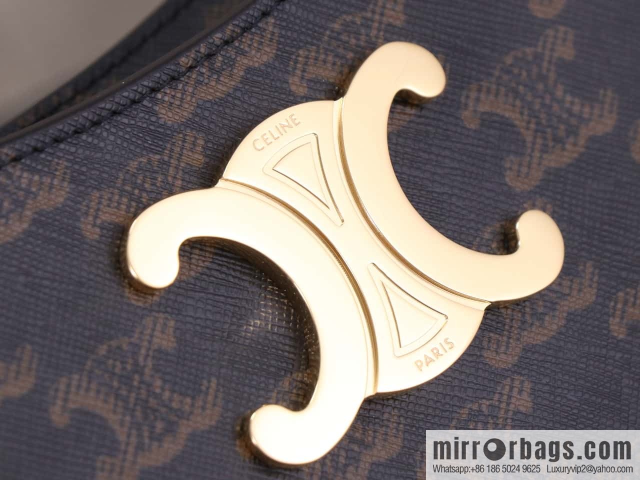 CELIN_E 2024 | TILLY medium bright cow leather handbag 24s spring new product 115703BF4.38NO armpit bag