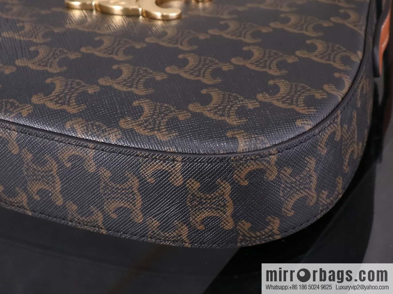 CELIN_E 2024 | TILLY medium bright cow leather handbag 24s spring new product 115703BF4.38NO armpit bag