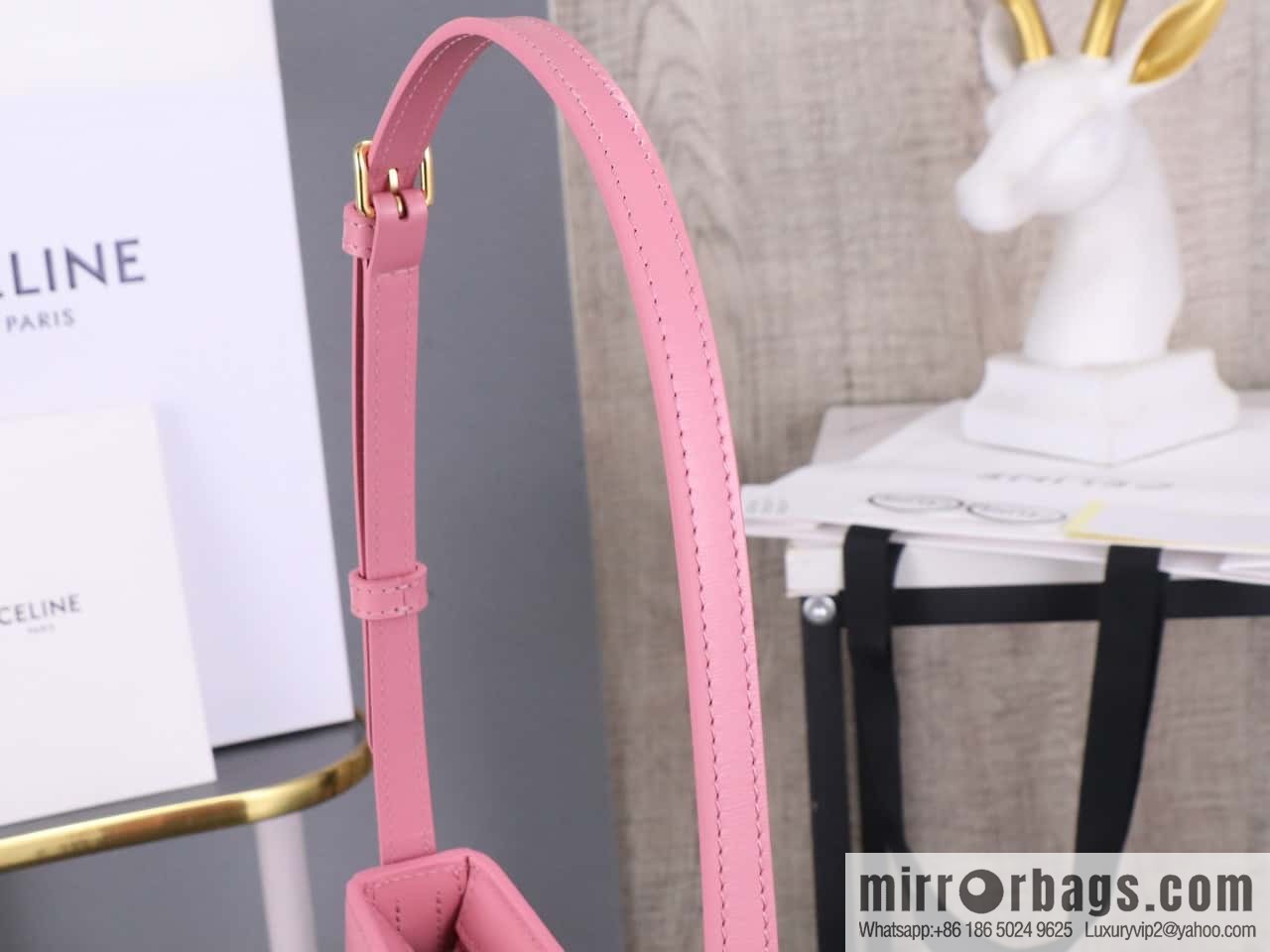 [Premium quality, all-steel hardware] CELIN_E 2024 | TILLY medium bright cow leather handbag 24s spring new product 115703BF4.38NO