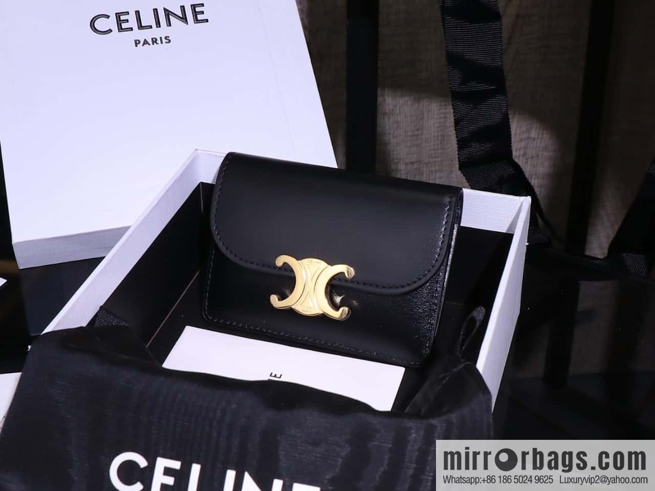 [Premium quality, all-steel hardware] 💃🏻 CELINE's latest TRIOMPHE cowhide flip card bag model number: 101583