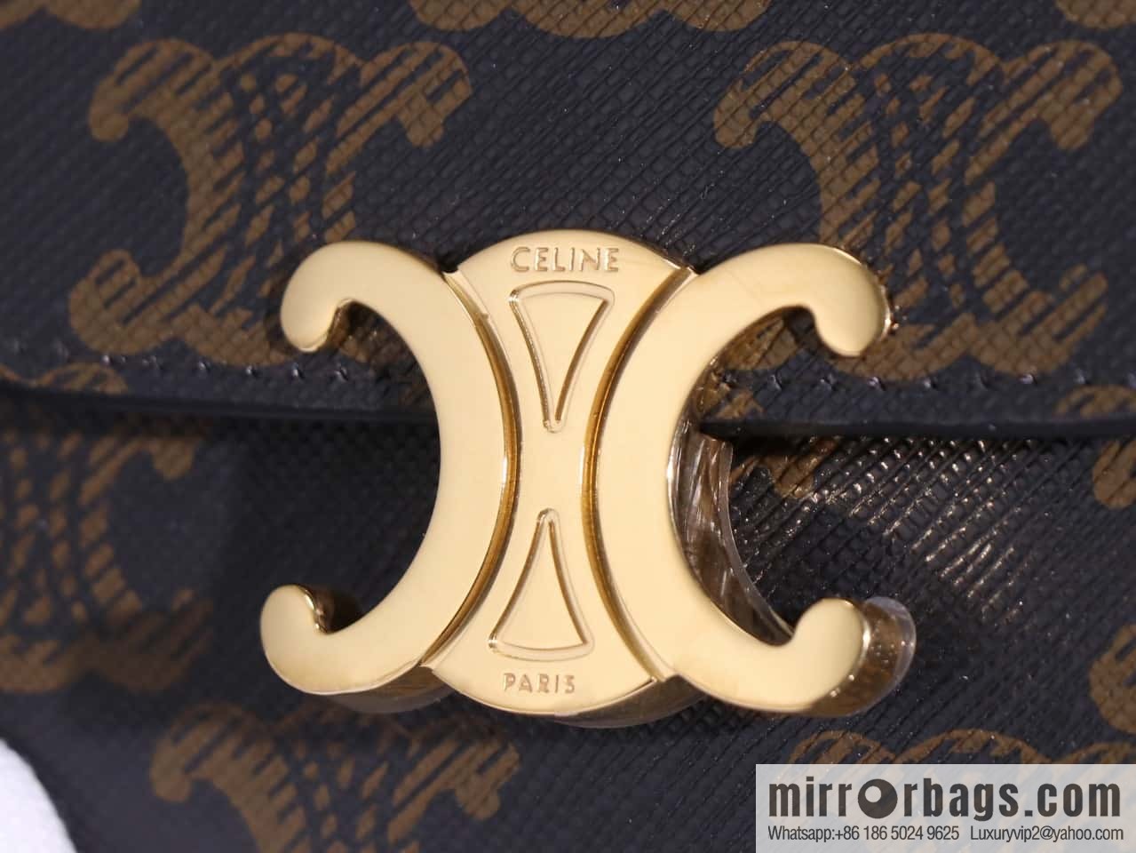 [Premium quality, all-steel hardware] 💃🏻 CELINE's latest TRIOMPHE cowhide flip card bag model number: 101583
