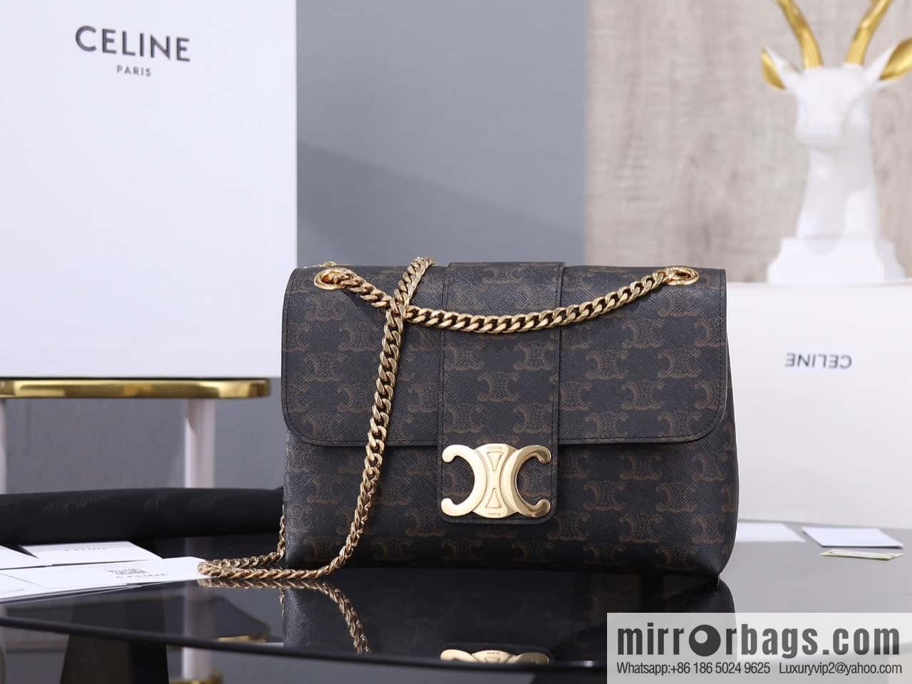 [Premium quality, all-steel hardware] VICTOIRE medium old flower cow leather handbag number: 115853 (copy)