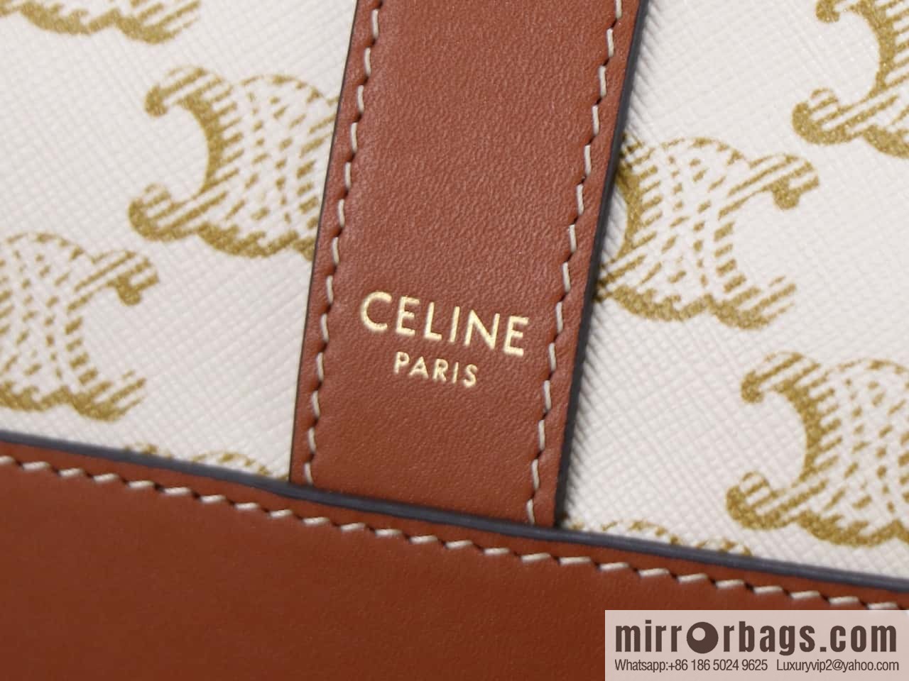 [All Steel Hardware] CELIN'TRIOMPHE Canvas Laohua Medium Bucket Bag 191132