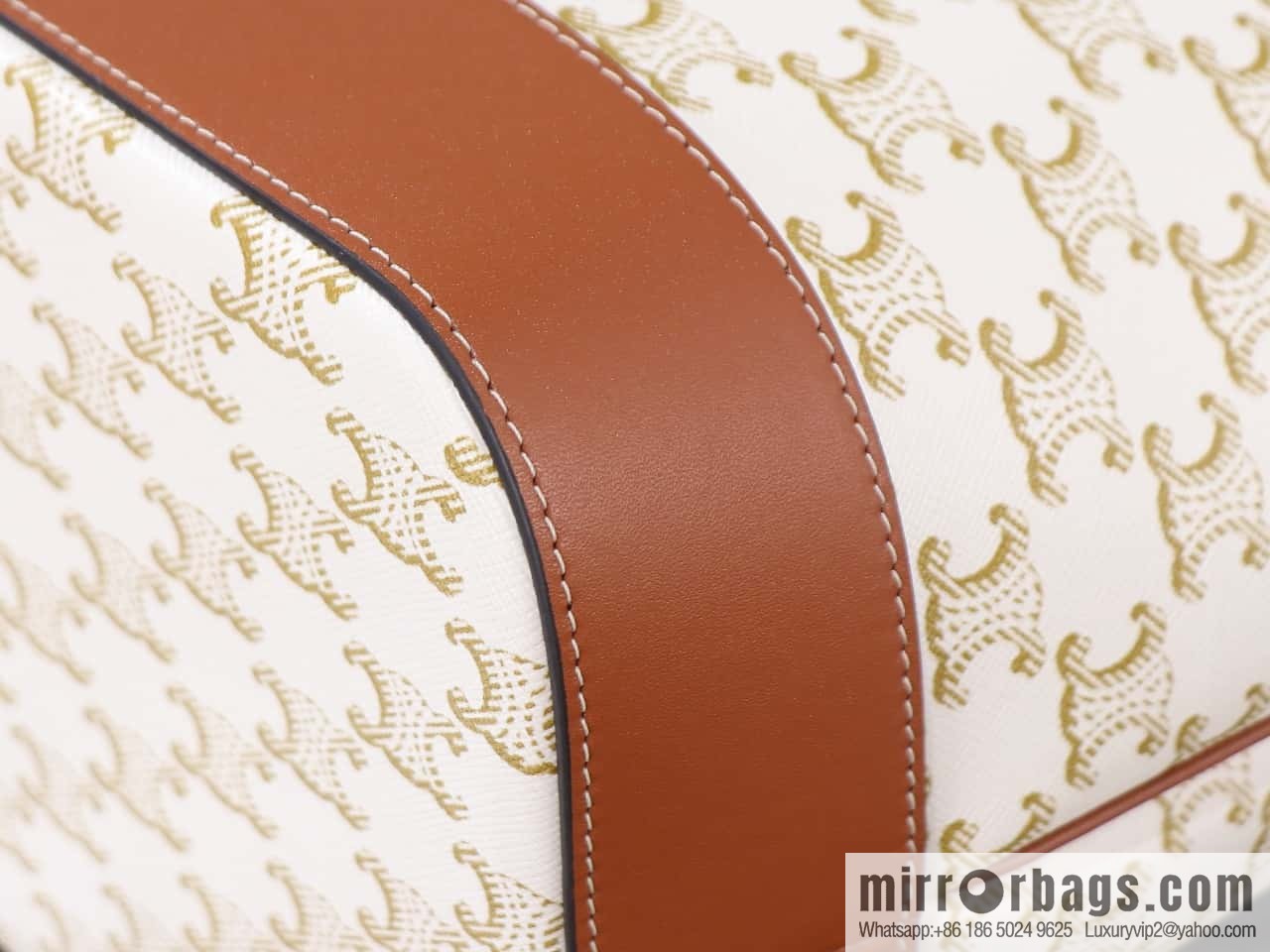 [All Steel Hardware] CELIN'TRIOMPHE Canvas Laohua Medium Bucket Bag 191132