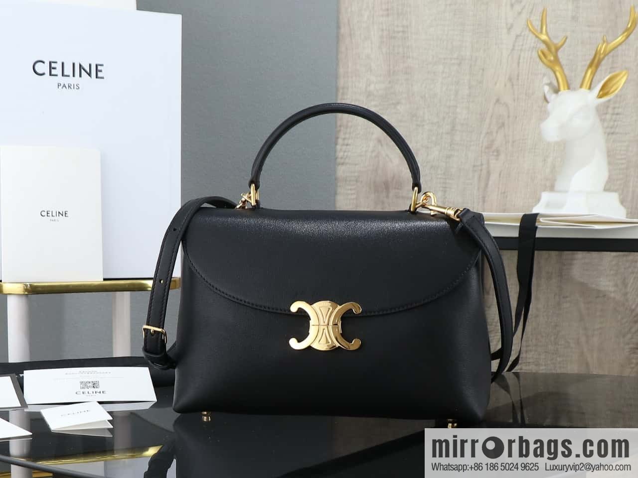 New product launch CE Arc de Triomphe Kelly handbag model number: 188836