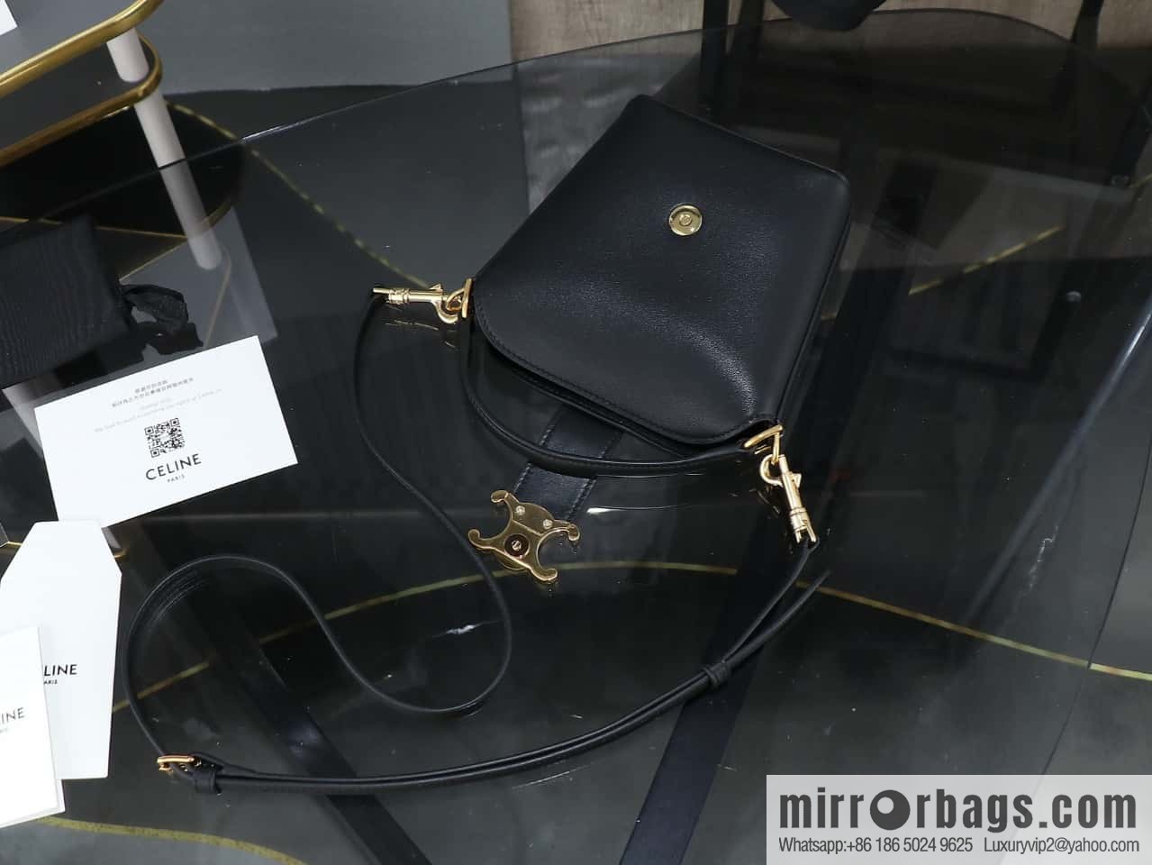 [Premium quality, all-steel hardware] CELIN_E TRIOMPHE mini cowhide bucket bag model: 10k943