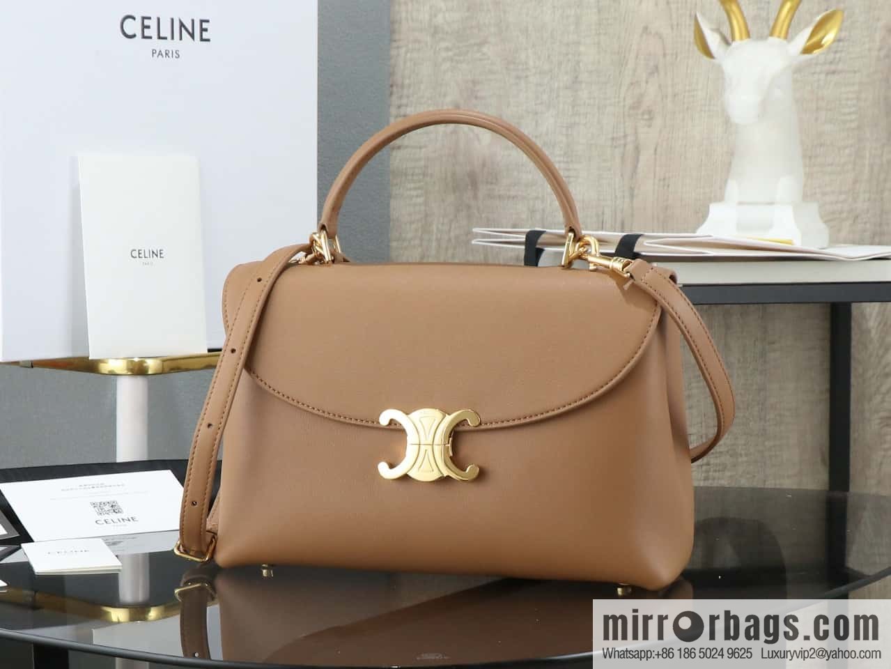 New product launch CE Arc de Triomphe Kelly handbag model number: 188836