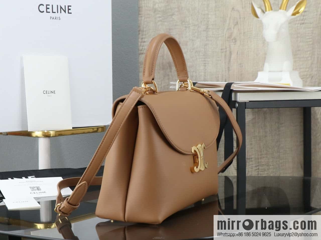 New product launch CE Arc de Triomphe Kelly handbag model number: 188836