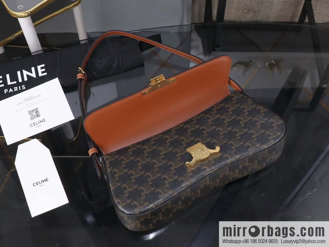 [Premium quality, all-steel hardware] LOLA medium bright cow leather handbag number: 115533
