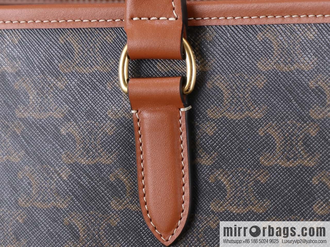 [Premium grade, all-steel hardware] CELIN-E CABAS TRIOMPHE TOTE logo printed cow leather horizontal handbag number: 194342CS8.27FX