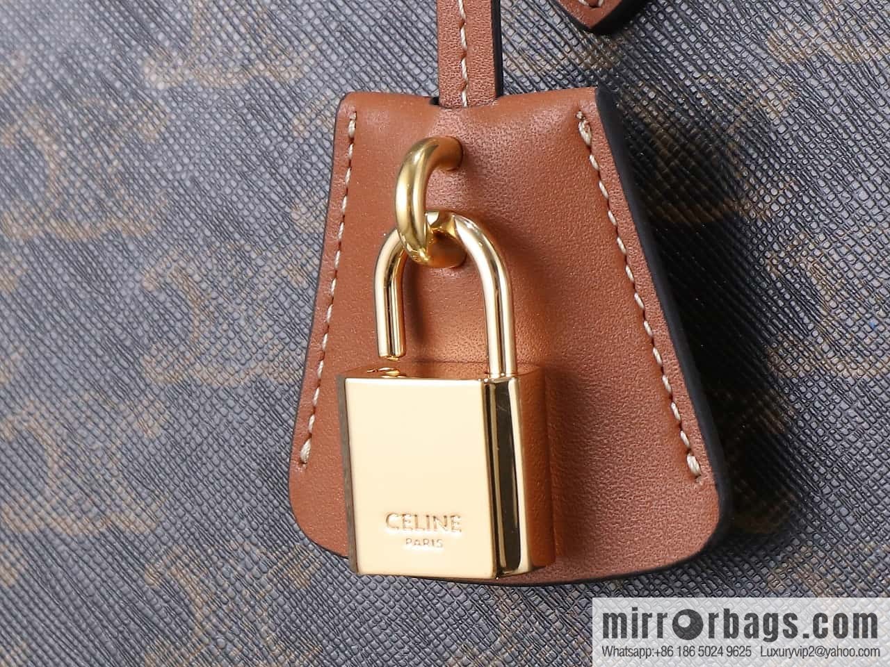 [Premium grade, all-steel hardware] CELIN-E CABAS TRIOMPHE TOTE logo printed cow leather horizontal handbag number: 194342CS8.27FX